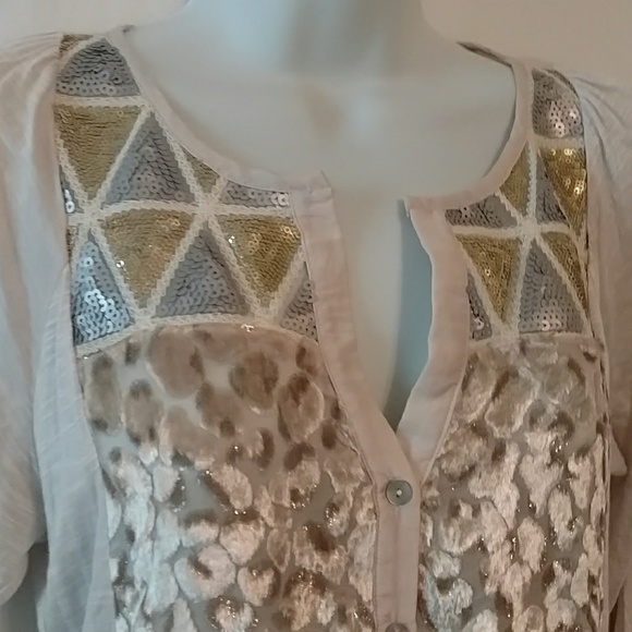 Anthropologie TINY Mixed Media Velour Top - Picture 3 of 5